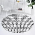 thumbnail image 1 of Unique Loom Matrix Trellis Collection Area Rug - Diamonds (5' 1" Round White/Gray), 1 of 6