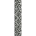 thumbnail image 1 of Unique Loom Matrix Trellis Collection Area Rug - Geometric (2' 7" x 13' Runner Gray/Ivory), 1 of 3