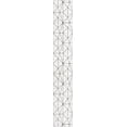 thumbnail image 1 of Unique Loom Matrix Trellis Collection Area Rug - Geometric (2' 7" x 16' 5" Runner White/Gray), 1 of 3