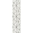 thumbnail image 1 of Unique Loom Matrix Trellis Collection Area Rug - Geometric (2' x 8' Runner White/Gray), 1 of 3