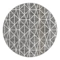 thumbnail image 1 of Unique Loom Matrix Trellis Collection Area Rug - Geometric (7' Round Gray/Ivory), 1 of 11