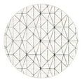 thumbnail image 1 of Unique Loom Matrix Trellis Collection Area Rug - Geometric (7' Round White/Gray), 1 of 9