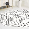 thumbnail image 1 of Unique Loom Matrix Trellis Collection Area Rug - Motif (5' 3" Octagon White/Gray), 1 of 7