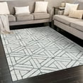 thumbnail image 1 of Unique Loom Matrix Trellis Collection Area Rug - Motif (6' x 9' Rectangle White/Gray), 1 of 7