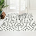 thumbnail image 1 of Unique Loom Matrix Trellis Collection Area Rug - Motif (7' Square White/Gray), 1 of 7