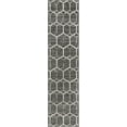 thumbnail image 1 of Unique Loom Matrix Trellis Collection Area Rug - Tile (2' x 8' Runner Grey/Ivory), 1 of 3