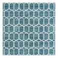 thumbnail image 1 of Unique Loom Matrix Trellis Collection Area Rug - Tile (7' Square Blue/Ivory), 1 of 10
