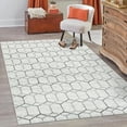 thumbnail image 1 of Unique Loom Matrix Trellis Collection Area Rug - Tile (8' x 10' Rectangle White/Gray), 1 of 7