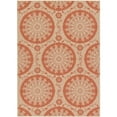 thumbnail image 1 of Unique Loom Medallion Indoor/Outdoor Botanical Rug Terracotta/Beige 7' 1" x 10' Rectangle Geometric Traditional Perfect For Patio Deck Garage Entryway, 1 of 6
