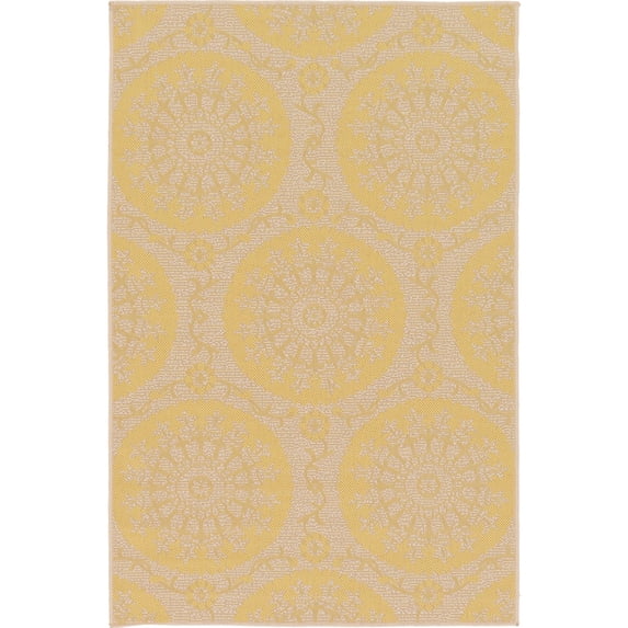 Unique Loom Medallion Outdoor Contemporary Geometric Area Rug or Runner
