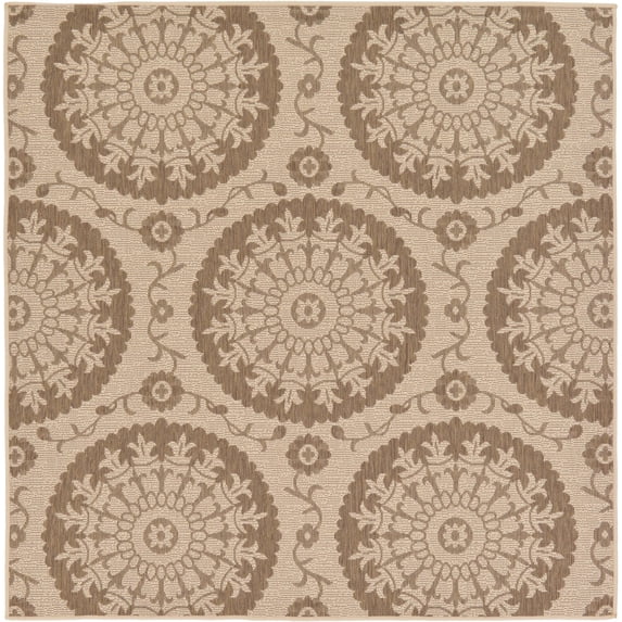 Unique Loom Medallion Outdoor Contemporary Geometric Area Rug or Runner