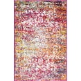 thumbnail image 1 of 2' x 3' Fuchsia Pink and Ivory Medallion Rectangular Area Throw Rug, 1 of 8