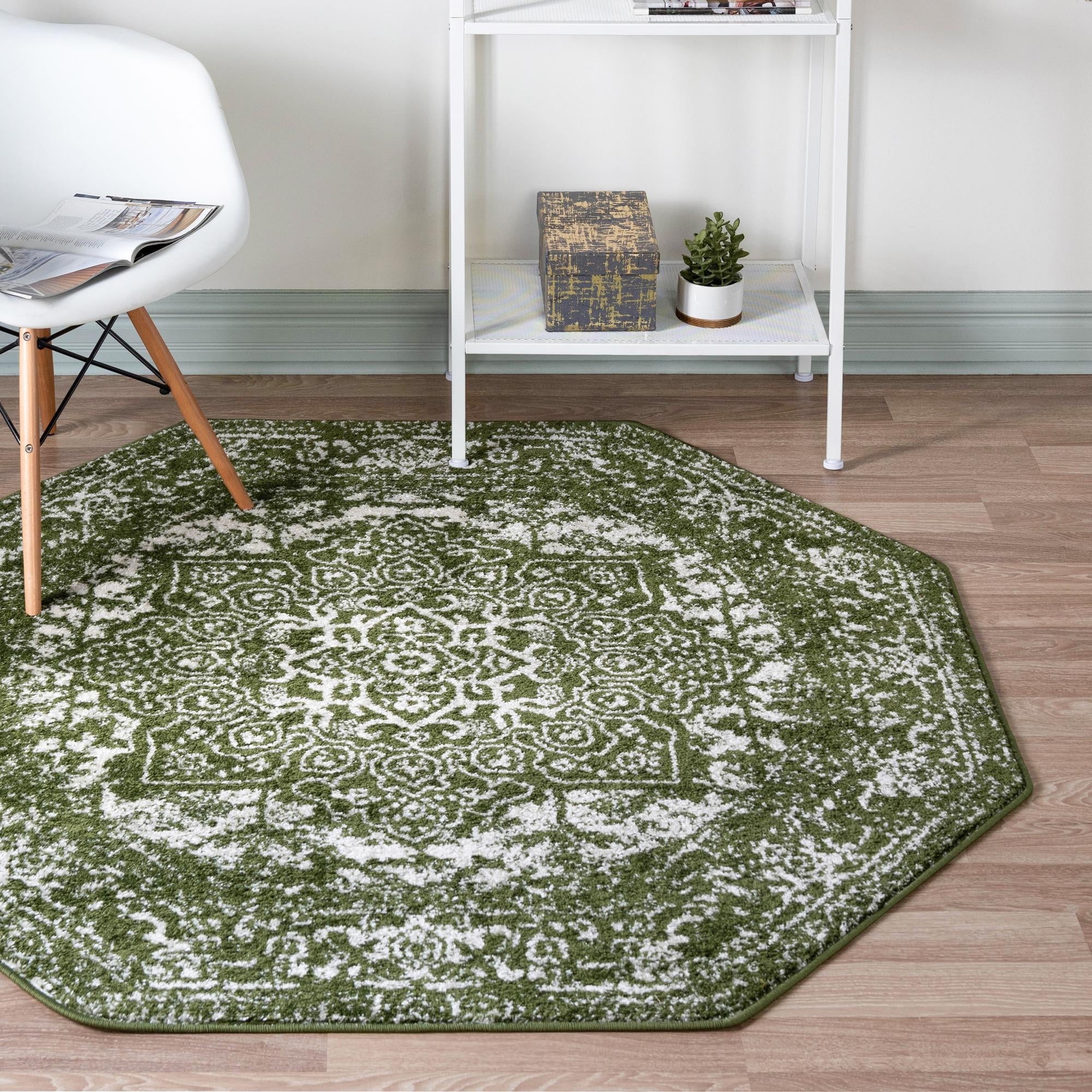 Unique Loom Medallion Richmond Rug Green/Ivory 7' 10