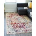 thumbnail image 1 of 6' x 9' Orange and Ivory Traditional Medallion Rectangular Area Throw Rug, 1 of 8
