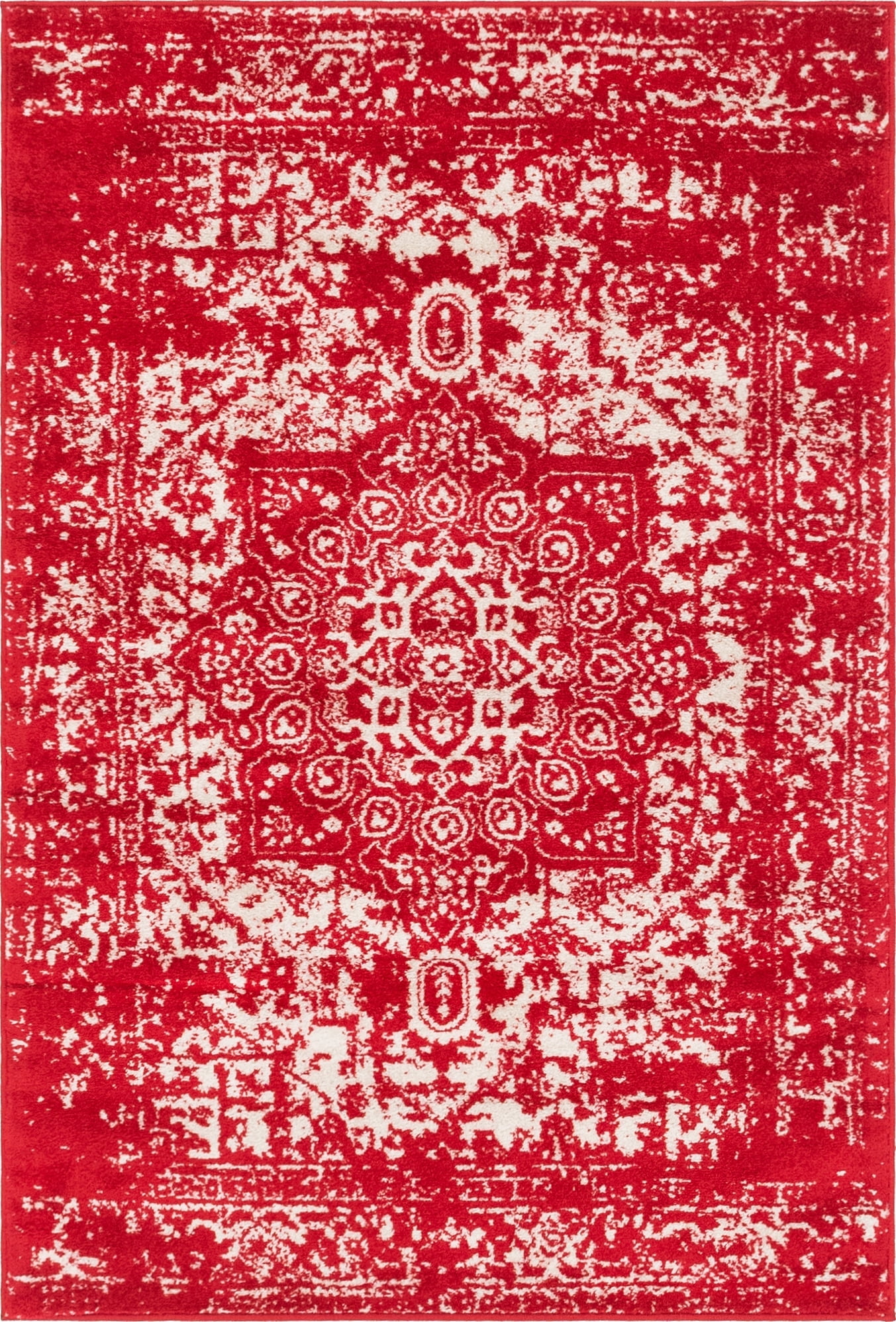 Unique Red Rug Unique Loom Rectangular 4x6 Rug in Red (3150425) - Walmart.com