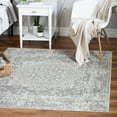 thumbnail image 1 of Unique Loom Medallion Richmond Rug White/Gray 4' 1" Square Medallion Traditional Perfect For Dining Room Living Room Bed Room Kids Room, 1 of 7