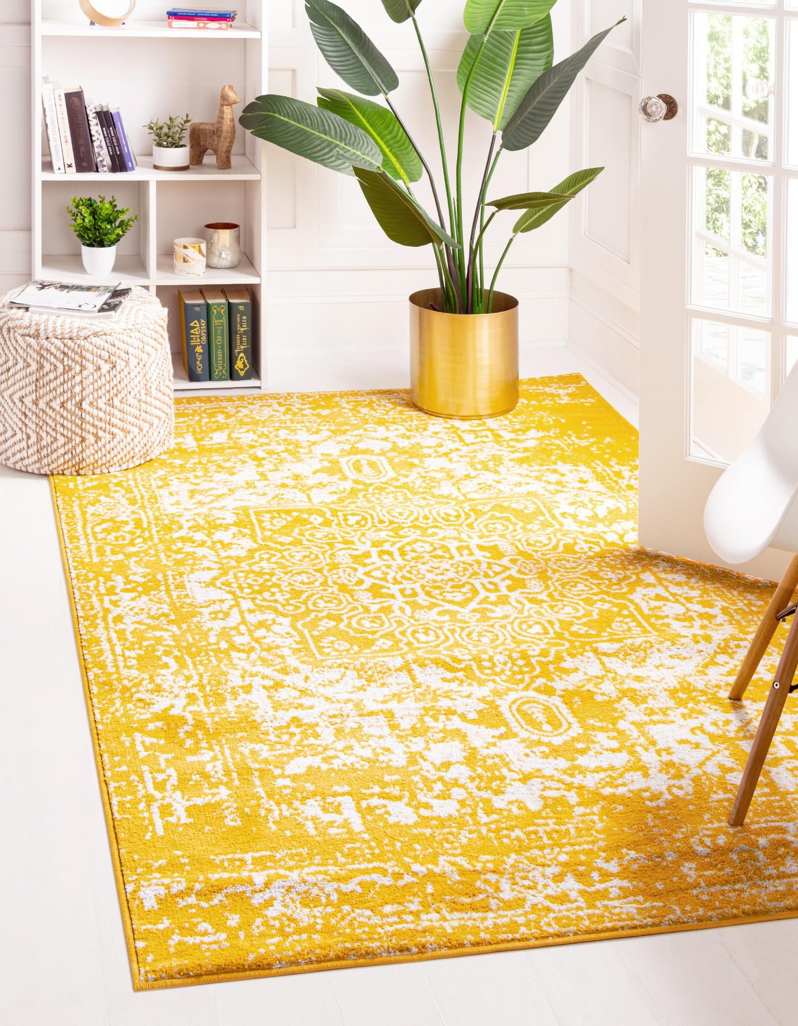 Unique Loom Medallion Richmond Rug Yellow Ivory 10 X 13 1 Rectangle unique-loom-medallion-richmond-rug-yellow-ivory-10-x-13-1-rectangle