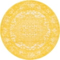 thumbnail image 1 of Unique Loom Medallion Richmond Rug Yellow/Ivory 5' 3" Round Medallion Traditional Perfect For Dining Room Entryway Bed Room Kids Room, 1 of 4