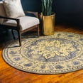 thumbnail image 1 of Unique Loom Medici Collection Area Rug - Oasis (8' Round Gray/Gold), 1 of 6