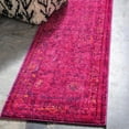 thumbnail image 1 of Unique Loom Medici Collection Area Rug - Salamanca (2' 2" x 6' 9" Runner Magenta/Brown), 1 of 6