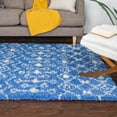 thumbnail image 1 of Unique Loom Moroccan Trellis Shag Collection Area Rug - Meknes (9' x 12' Rectangle Periwinkle Blue/Ivory), 1 of 5
