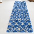thumbnail image 1 of Unique Loom Moroccan Trellis Shag Collection Area Rug - Meknes (2' x 5' Runner Periwinkle Blue/Ivory), 1 of 5