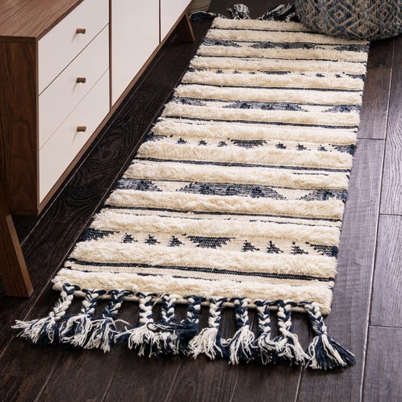 Unique Loom Mesa Collection Area Rug - Siphon (2' 2" x 8' 2" Runner Charcoal/Cream)