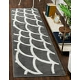 thumbnail image 1 of Unique Loom Metro Collection Area Rug - Pulse (2' x 13' Runner Gray/Ivory), 1 of 8