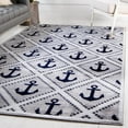 thumbnail image 1 of Unique Loom Metro Collection Area Rug - Anchor (5' 3" x 8' Rectangle Gray/Ivory), 1 of 7