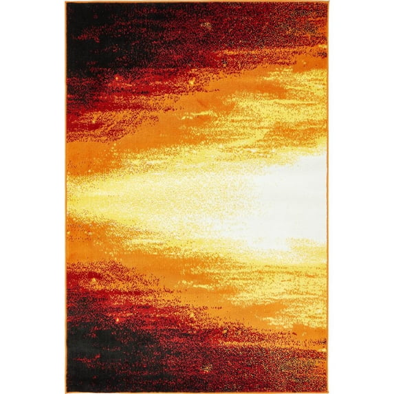 Unique Loom Metro Sunset Rug, Orange (4' 0 x 6' 0)