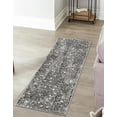 thumbnail image 1 of Unique Loom Metro Collection Area Rug - Wildflowers (2' x 13' Runner Dark Gray/Beige), 1 of 7