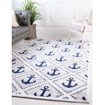 thumbnail image 1 of Unique Loom Metro Rug Gray/Ivory 7' 10" x 10' Rectangle Geometric Beach/Nautical Perfect For Living Room Bed Room Dining Room Office, 1 of 7