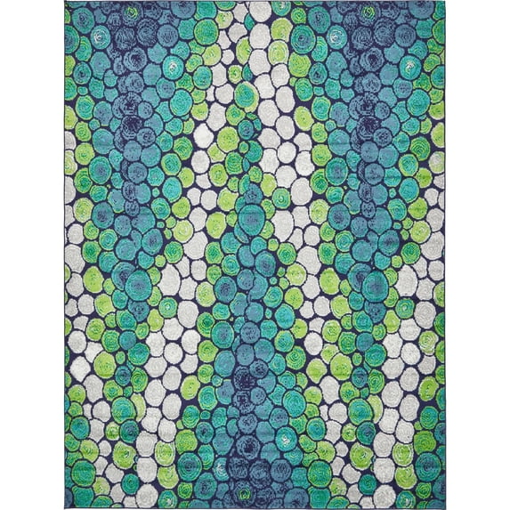 Unique Loom Metro Rug Light Green/Beige 9' x 12' Rectangle Geometric Modern Perfect For Living Room Bed Room Dining Room Office