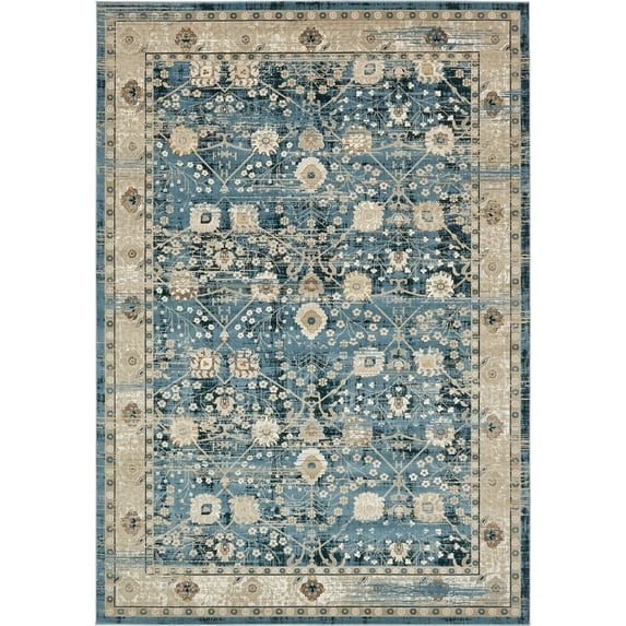 Unique Loom Miami Cambridge Vintage Floral Area Rug or Runner