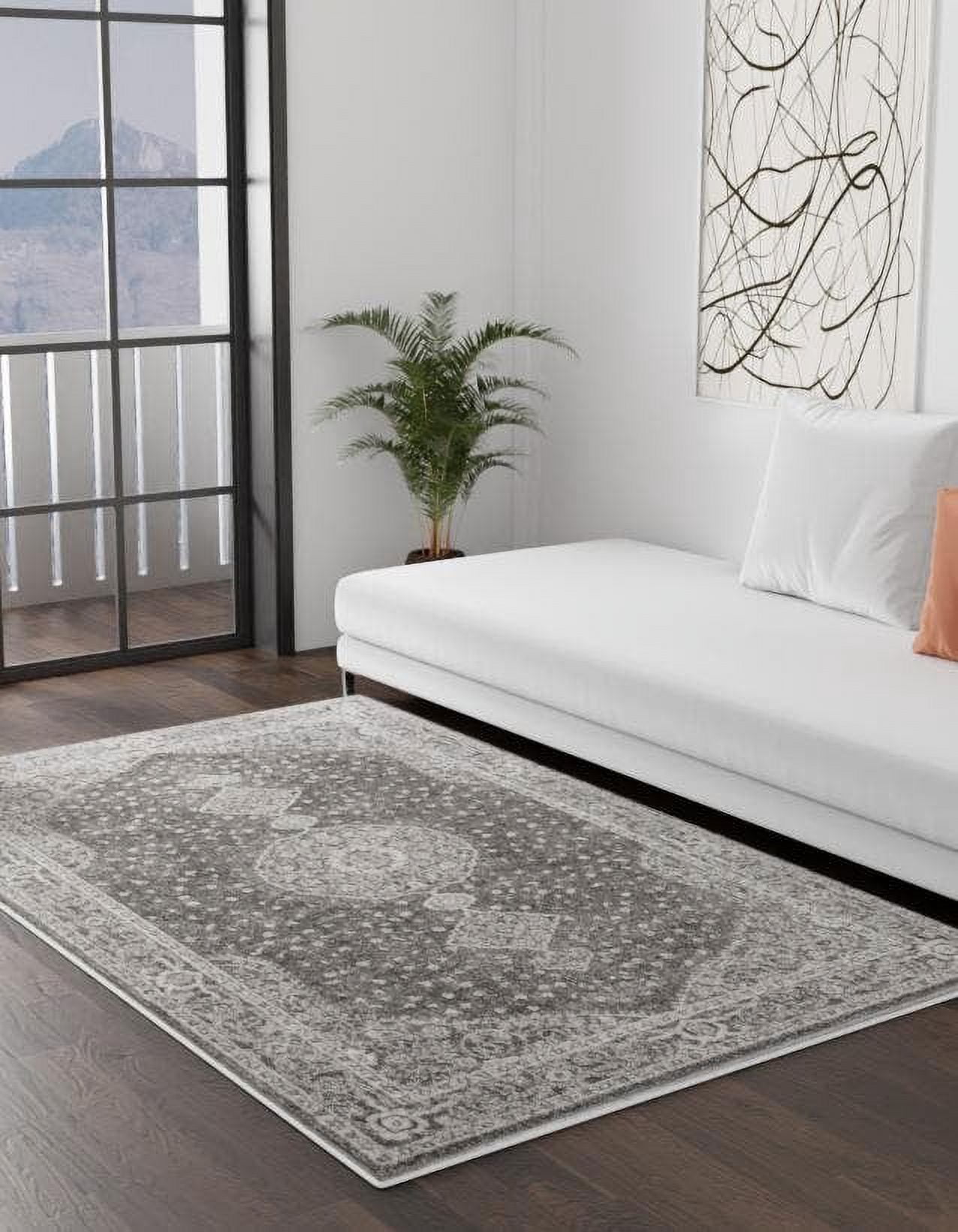 독특한 Loom Midnight Bromley 러그, 3' 3" x 5' 3", 다크 그레이