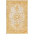 thumbnail image 1 of Unique Loom Midnight Bromley Rug Yellow/Ivory 2' x 3' 1" Rectangle Medallion Shabby-Chic Perfect For Living Room Bed Room Dining Room Office, 1 of 11