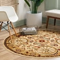 thumbnail image 1 of Unique Loom Pioneer Collection Area Rug - Missoula (4' 1" Round Ivory/Beige), 1 of 9
