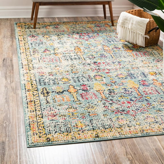 Unique Loom Monterey Collection Area Rug - Adobe (5' 1" x 8' Rectangle Blue/Beige)
