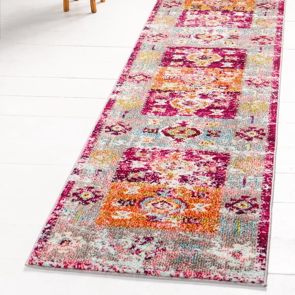 Unique Loom Monterey Collection Area Rug - Empire (2' 7" x 10' Runner Pink/Beige)