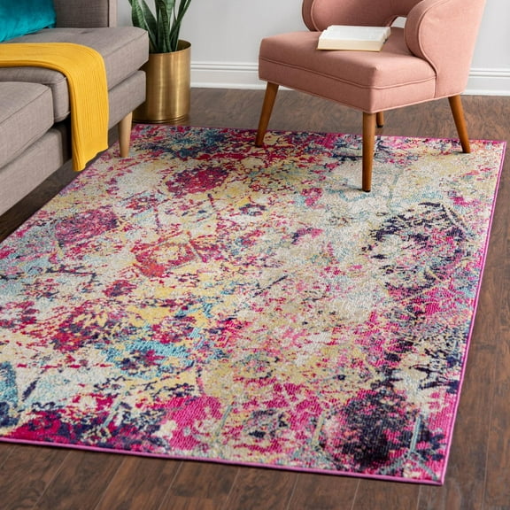 Unique Loom Monterey Collection Area Rug - Nahuati (2' x 3' 1" Rectangle Multi/Blue)