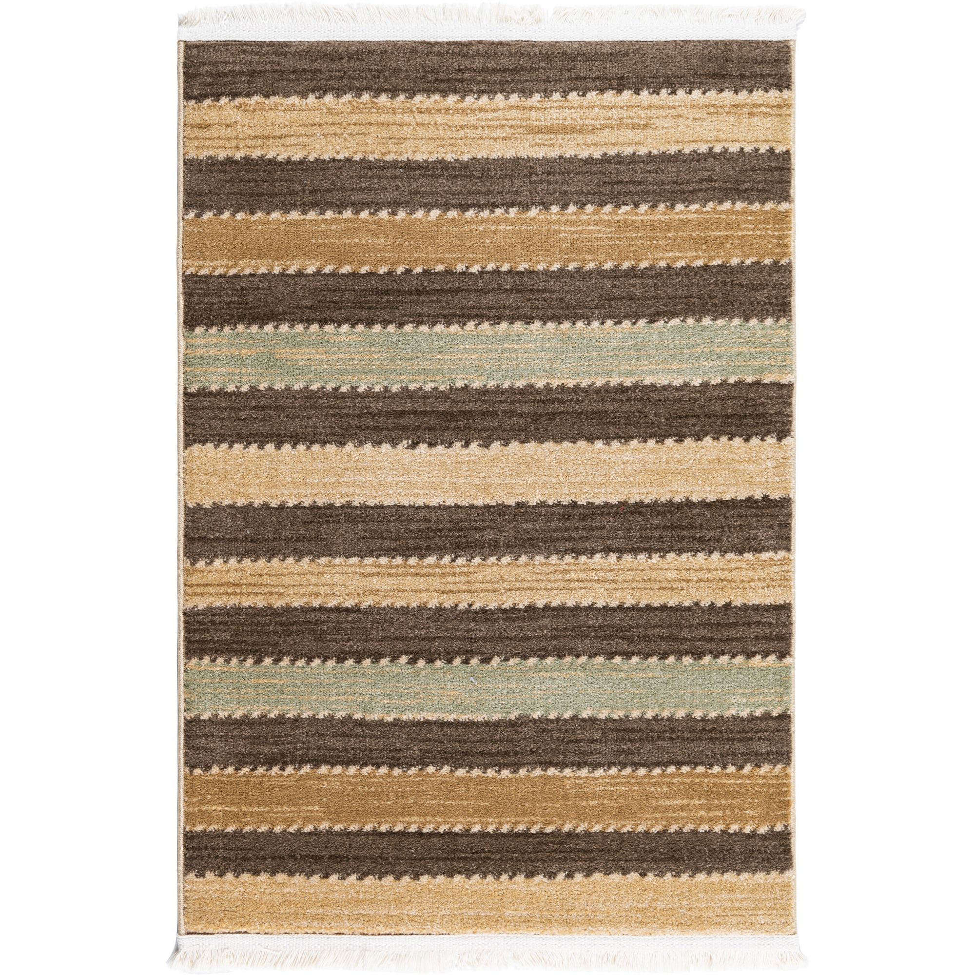 Unique Loom Monterey Fars Rug Brown/Cream 9' x 12' 2" Rectangle Striped