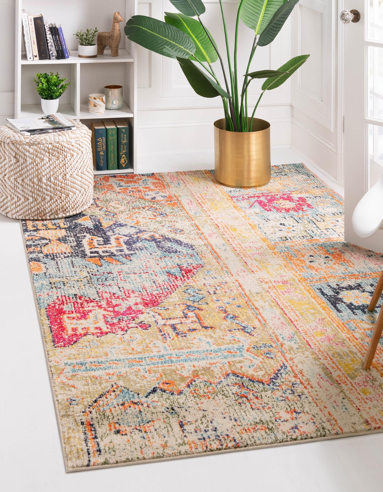 Unique Loom Monterey Pochteca Rug, Multi (4' 0 x 6' 0)