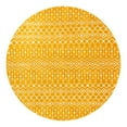 thumbnail image 1 of Unique Loom Moroccan Trellis Collection Area Rug - Mamounia (10' Round Yellow/Ivory), 1 of 11