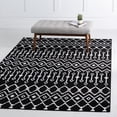 thumbnail image 1 of Unique Loom Moroccan Trellis Collection Area Rug - Mamounia (10' Square Black/Ivory), 1 of 5