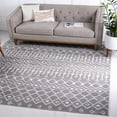 thumbnail image 1 of Unique Loom Moroccan Trellis Collection Area Rug - Mamounia (8' Square Light Gray/Ivory), 1 of 6