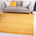 thumbnail image 1 of Unique Loom Moroccan Trellis Collection Area Rug - Mamounia (8' Square Yellow/Ivory), 1 of 6