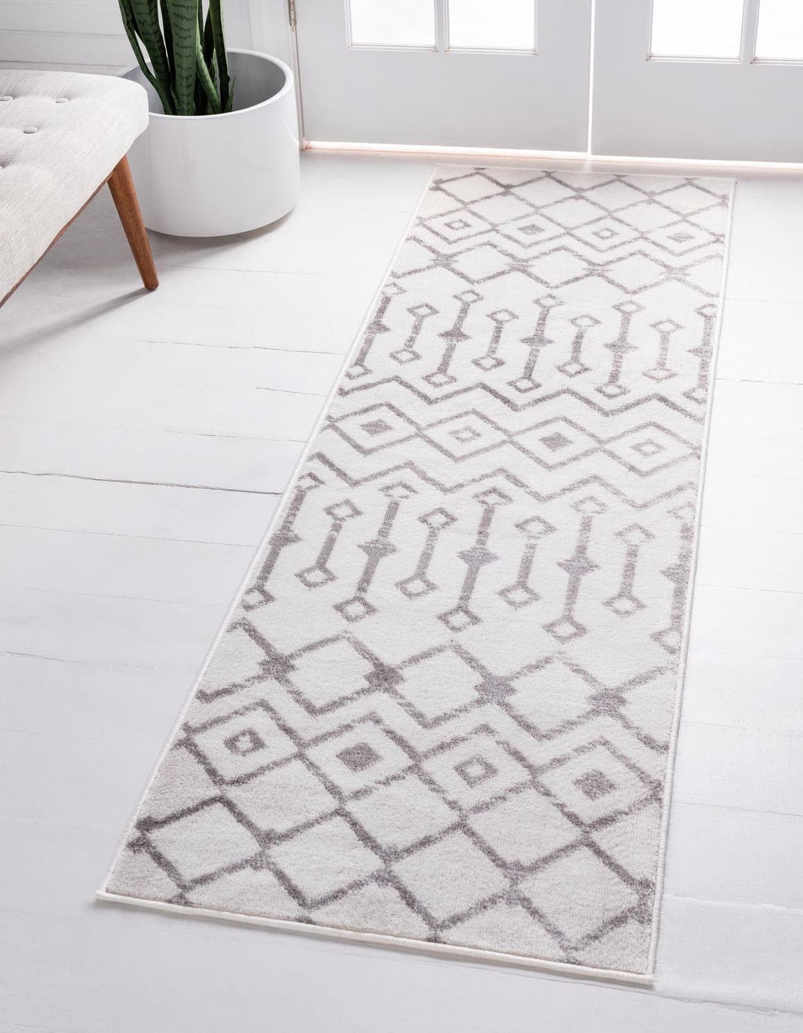 Unique Loom Moroccan Trellis Contemporary Area Rug or Runner