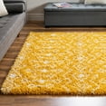thumbnail image 1 of Unique Loom Moroccan Trellis Shag Collection Area Rug - Meknes (10' Square Yellow/Ivory), 1 of 6