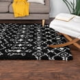 thumbnail image 1 of Unique Loom Moroccan Trellis Shag Collection Area Rug - Meknes (2' x 3' 1" Rectangle Black and White), 1 of 6