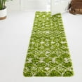 thumbnail image 1 of Unique Loom Moroccan Trellis Shag Collection Area Rug - Meknes (2' x 5' 1" Runner Green/Ivory), 1 of 6